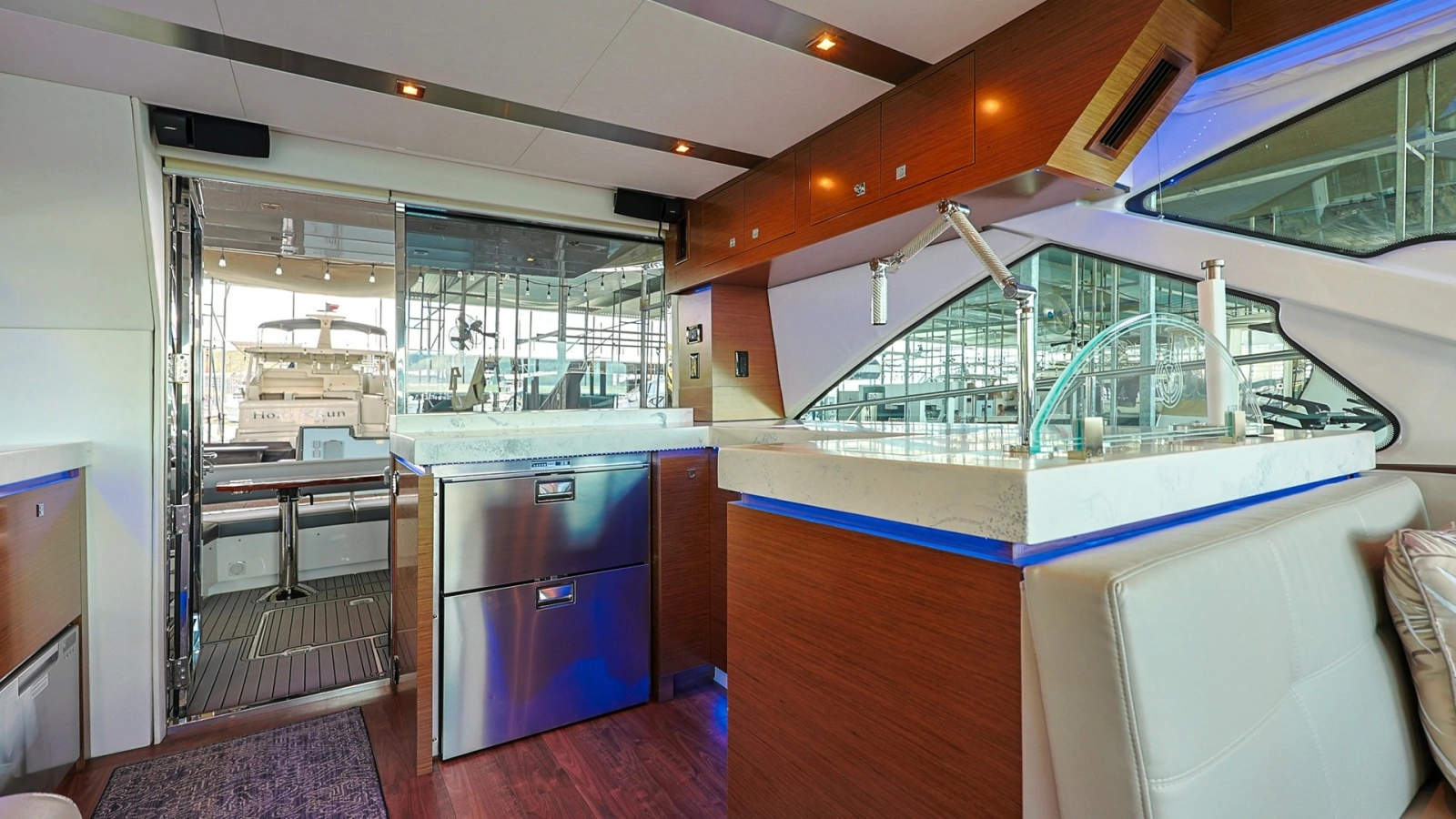 Stylish Galley and Salon Entrance