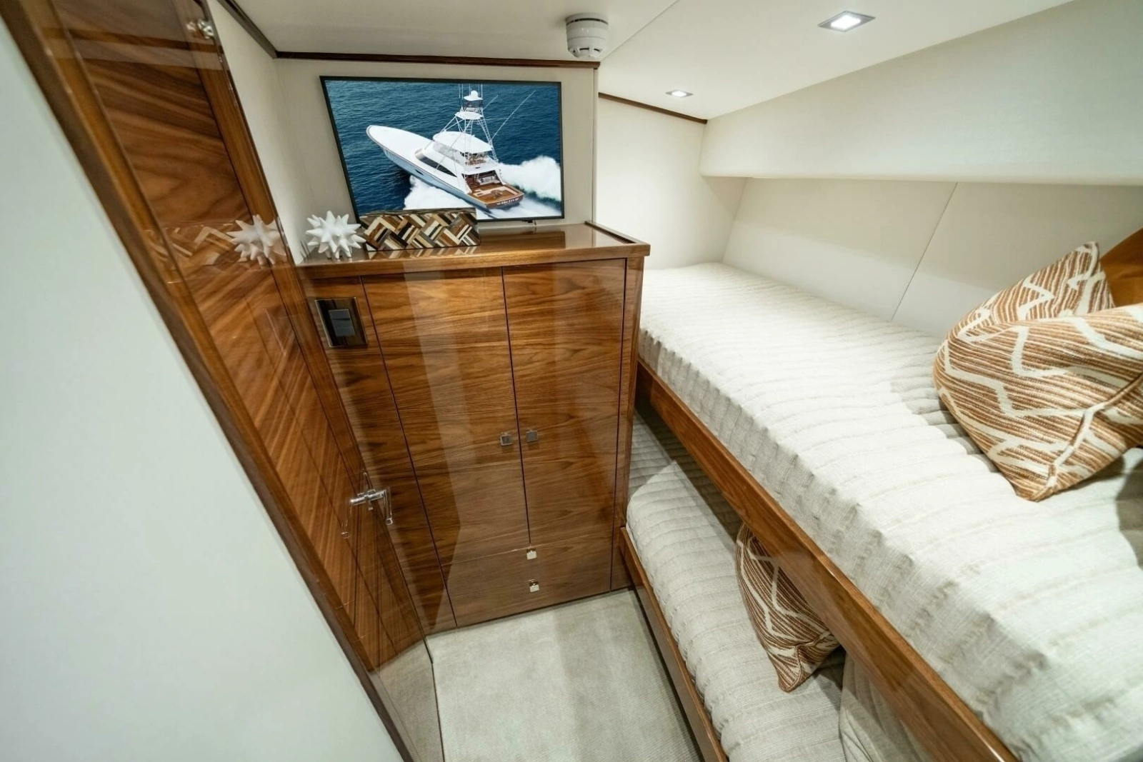 Viking 82 Convertible Guest Stateroom Port Forward