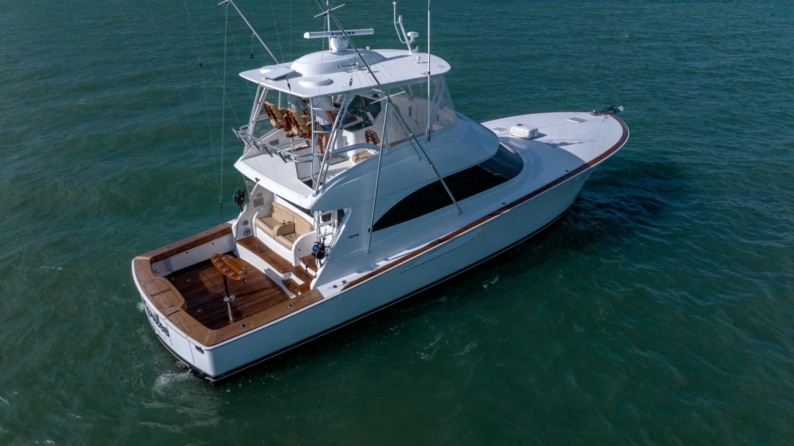 Aerial View of Aft Deck and Flybridge