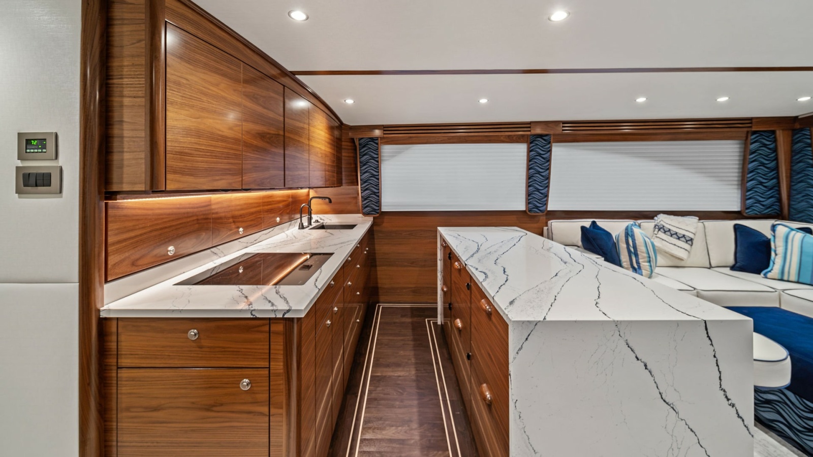 Galley with Marble Countertops
