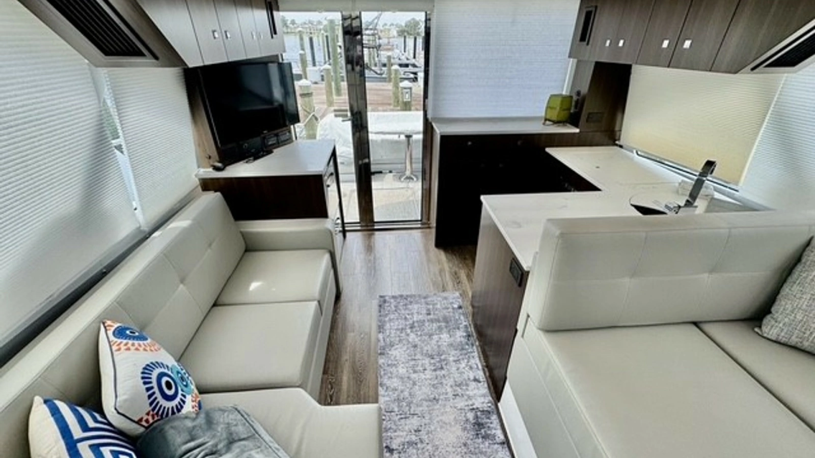 Contemporary Interior Salon with Galley