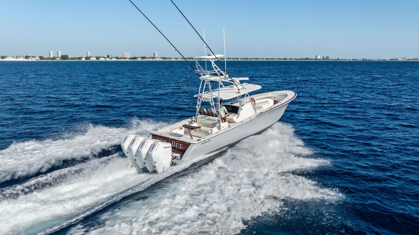 Aft View with Triple Outboards