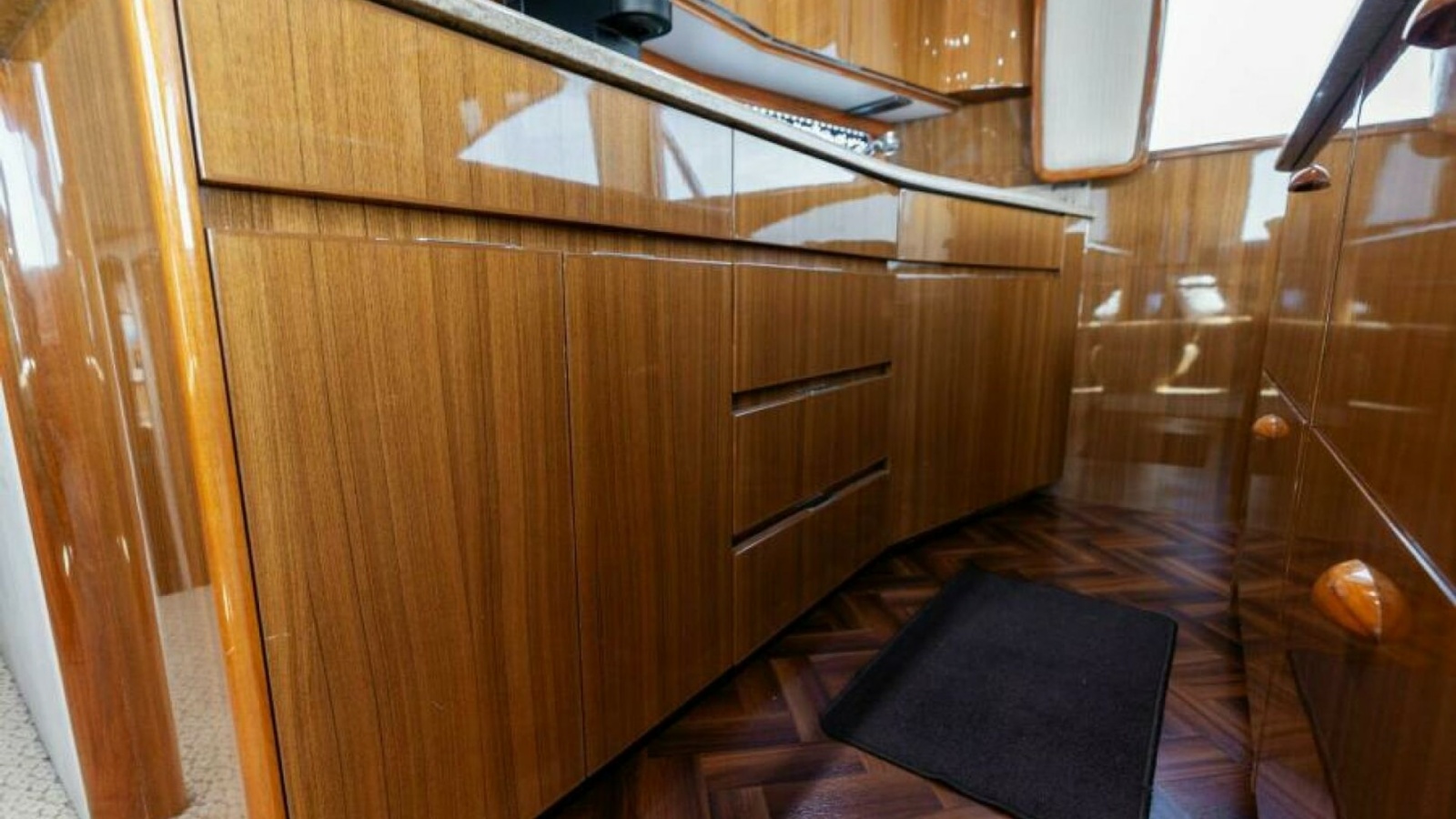 Galley with Wood Cabinetry