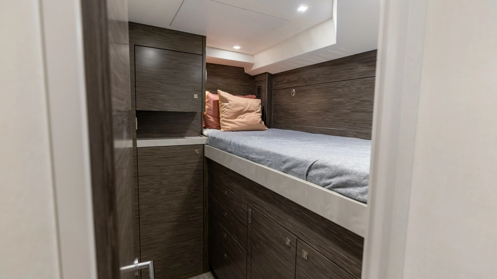 2021 65 Hatteras GT On the DL Port Aft Stateroom (2)