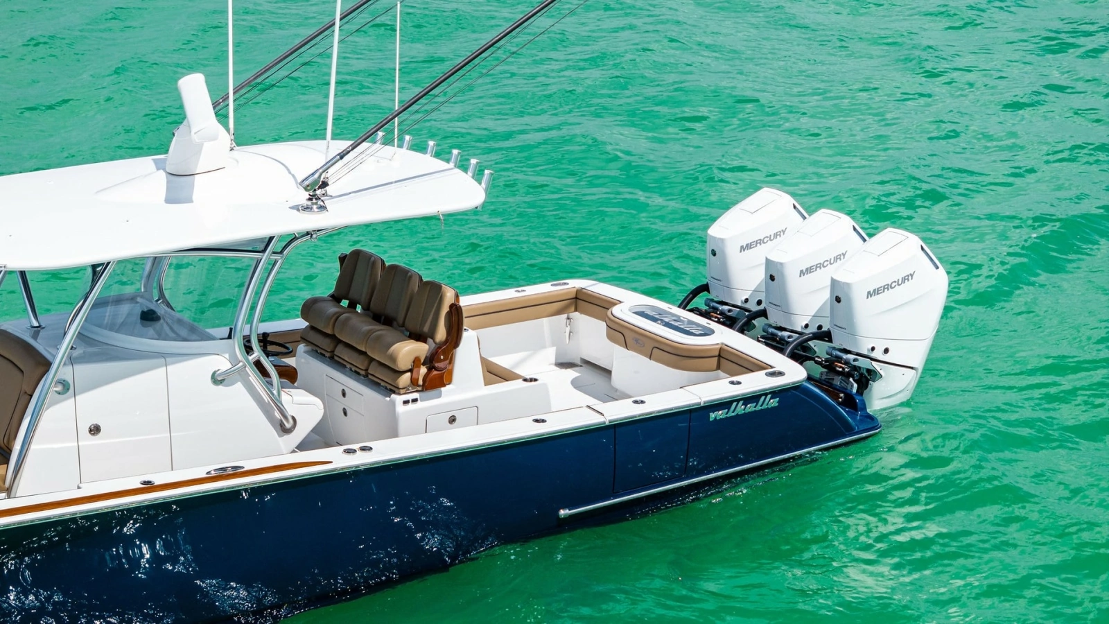 Aft Deck with Outboard Motors