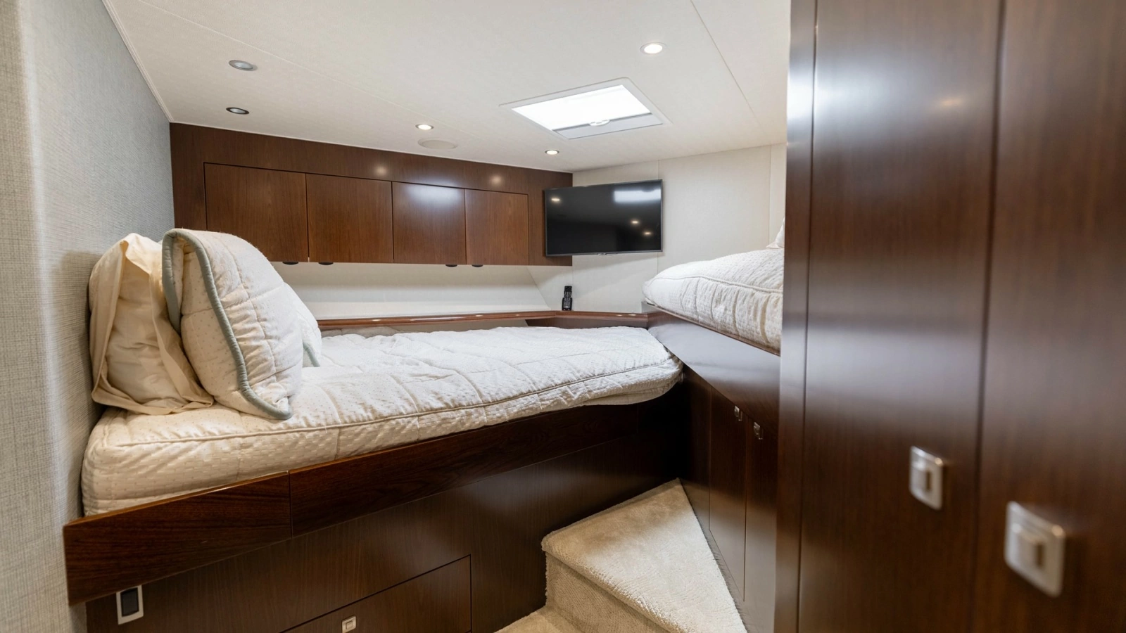 2015 Viking 76 Enclosed Bridge- CHULA- Forward Stateroom