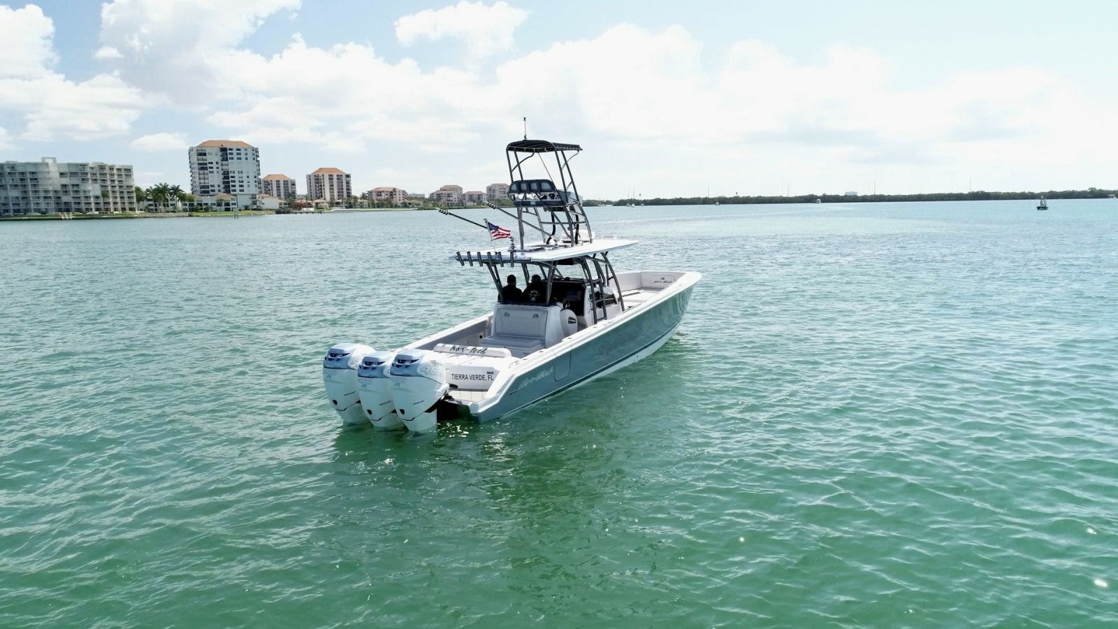 Aft View with Triple Outboards