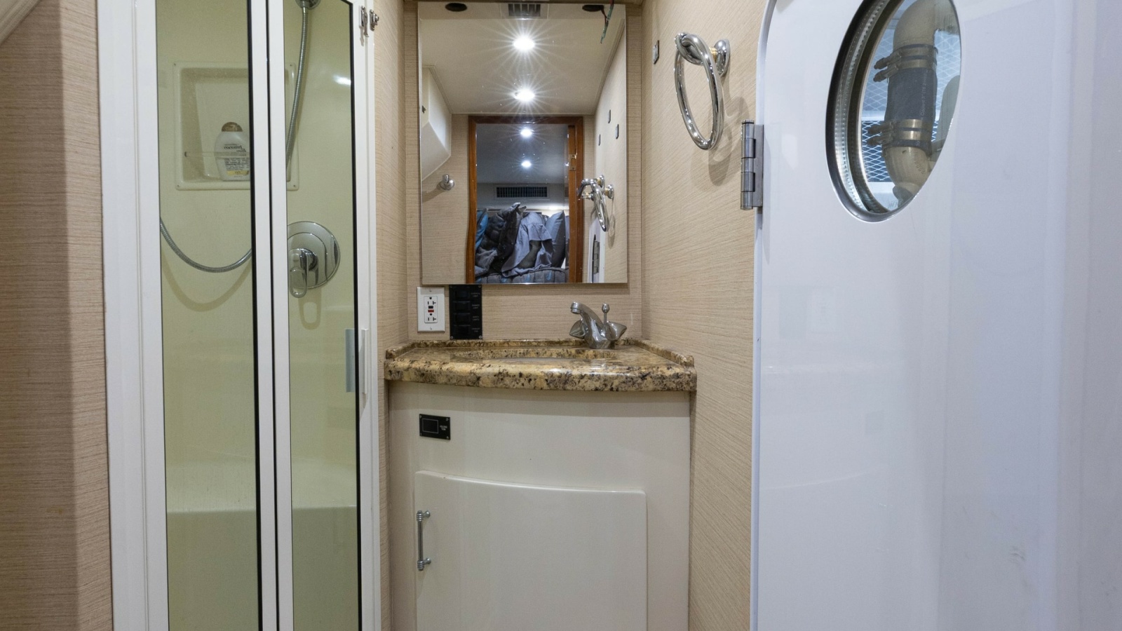 Viking 65 Enclosed Bridge Bathroom
