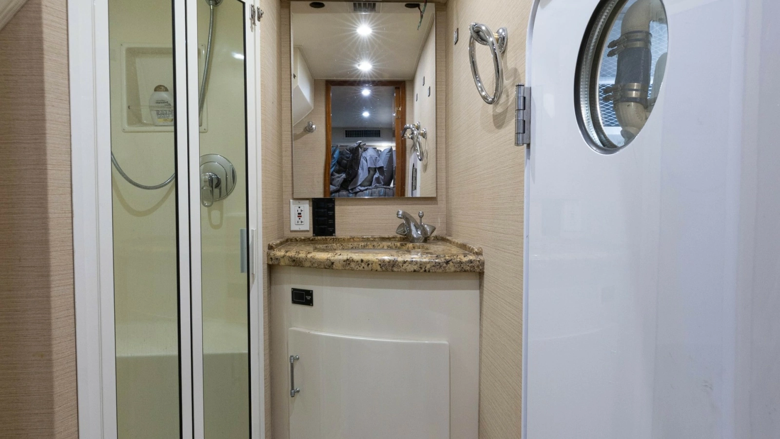 Viking 65 Enclosed Bridge Bathroom