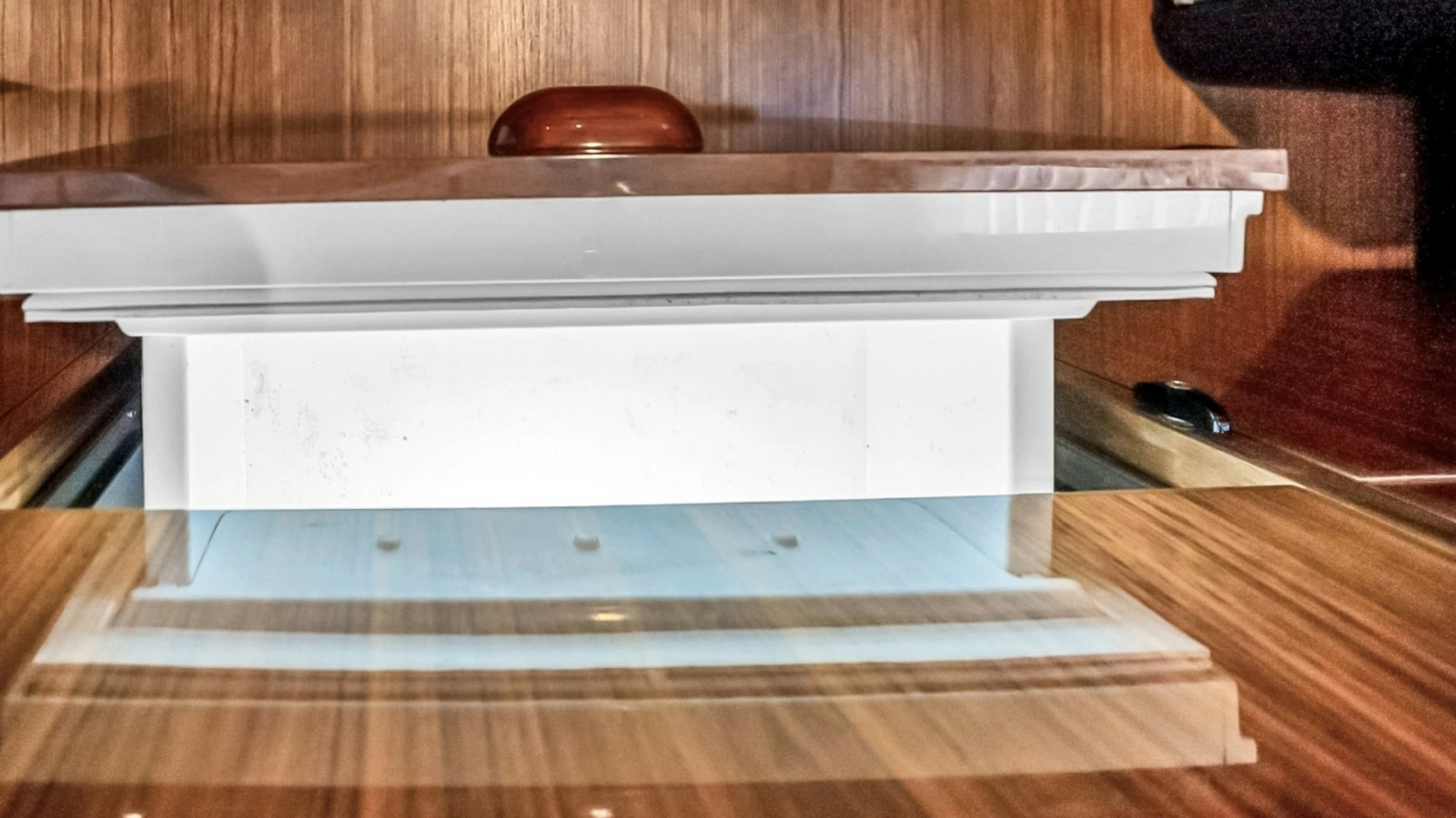 Galley Storage with Wooden Finish