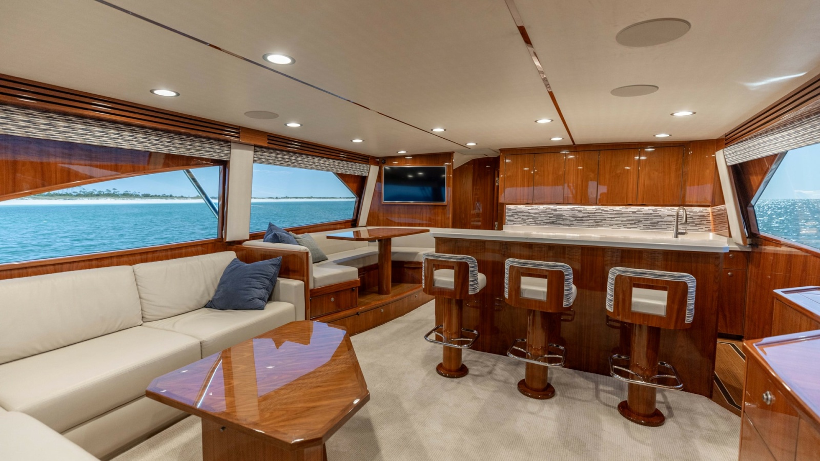 Spacious Salon with Galley Bar