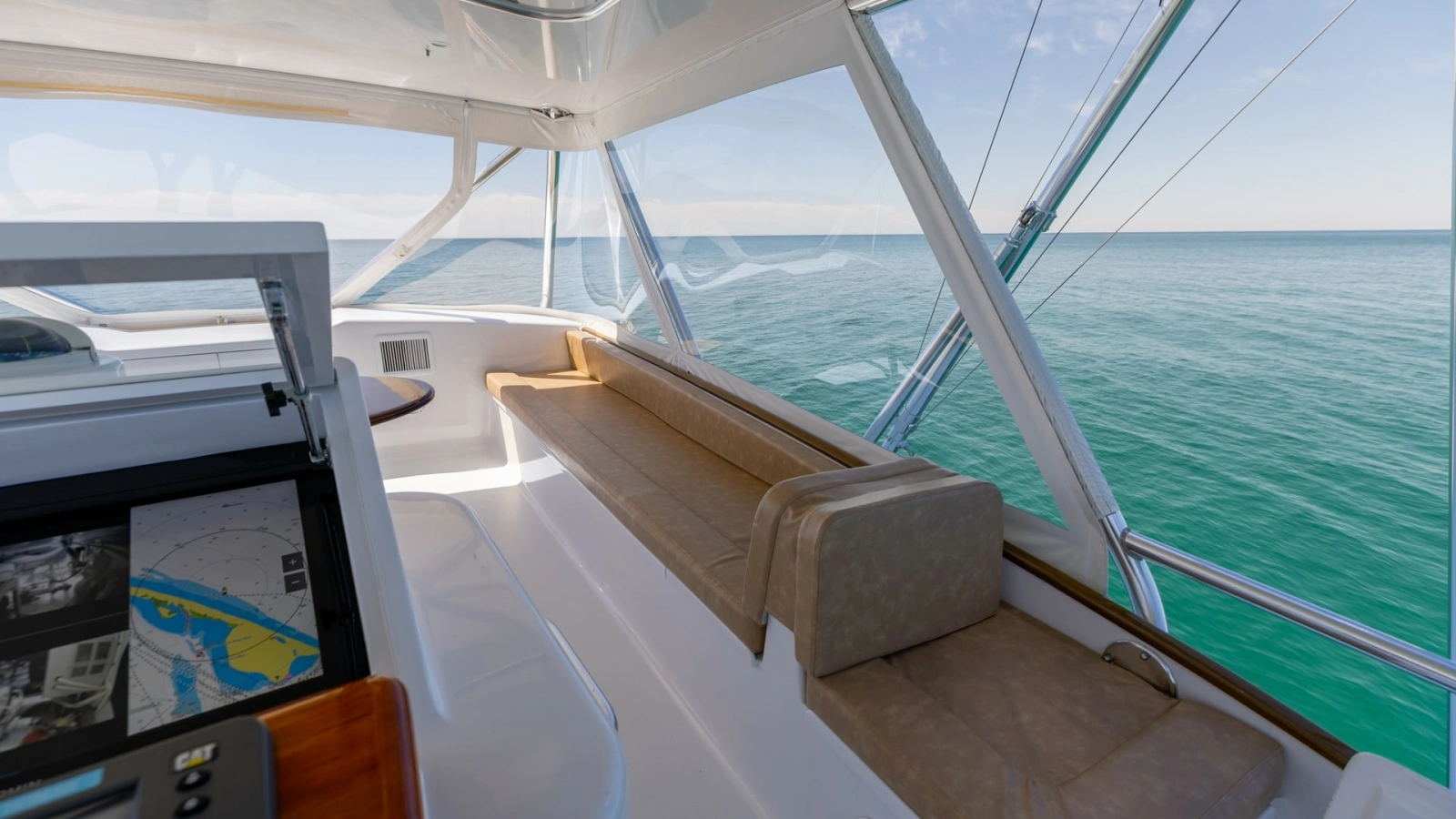 Flybridge Helm and Lounge Seating