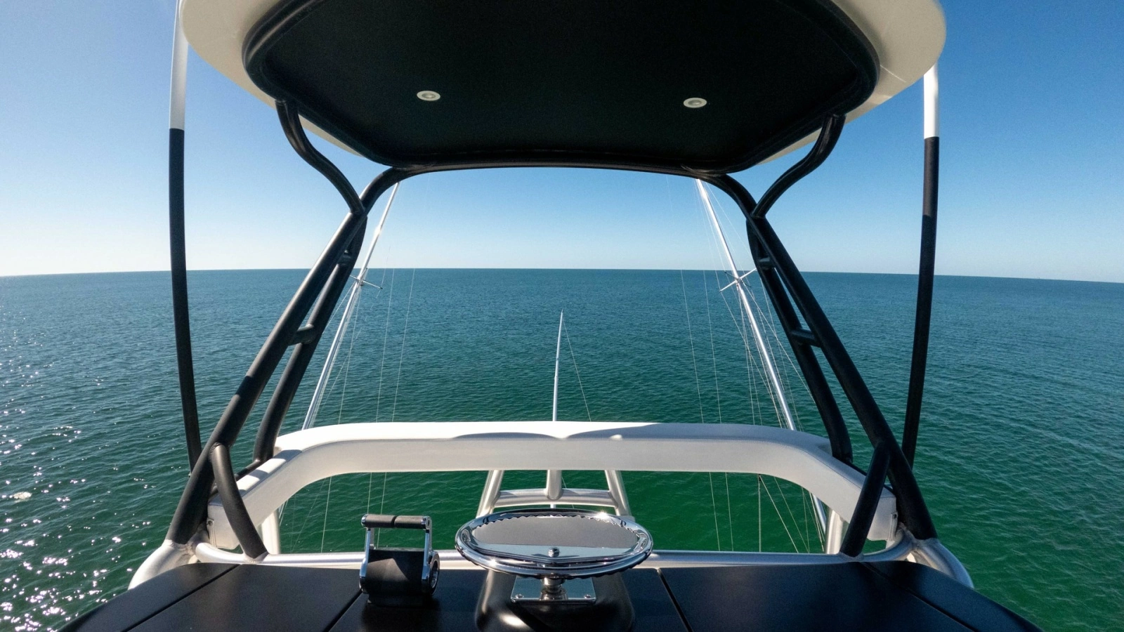Flybridge Helm with Ocean View
