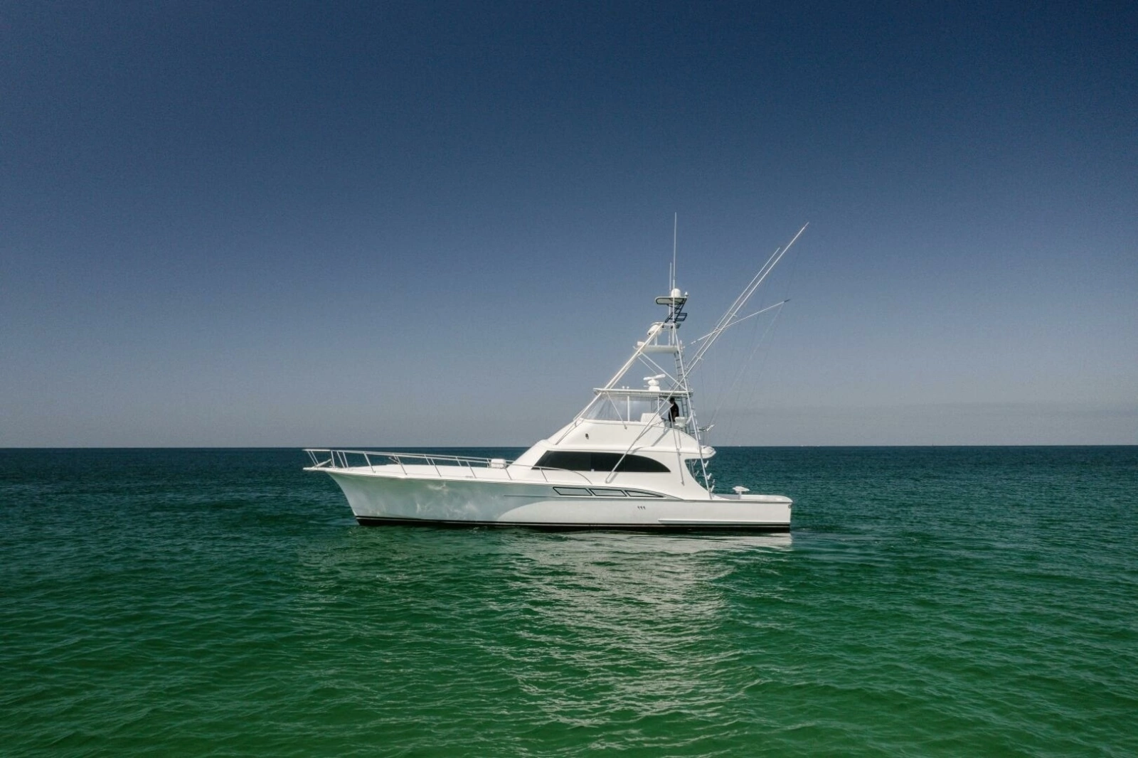 1998 Miller Marine 60' Convertible CAT'N'AROUND-Port Profile