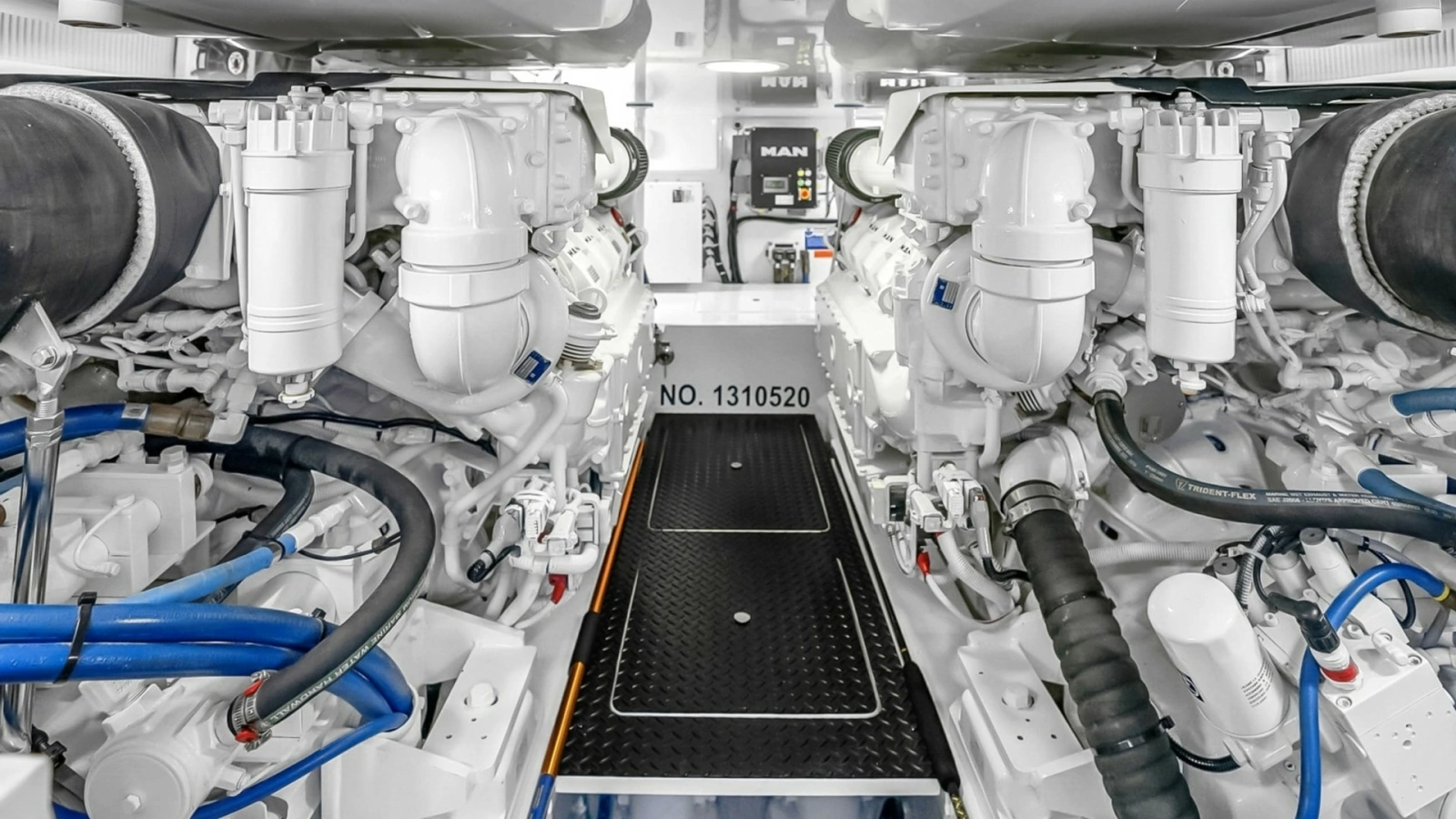 Engine Room with Dual MAN Engines