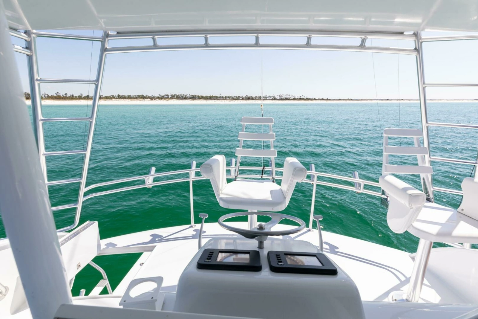 1998 Miller Marine 60' Convertible CAT'N'AROUND-Helm 4