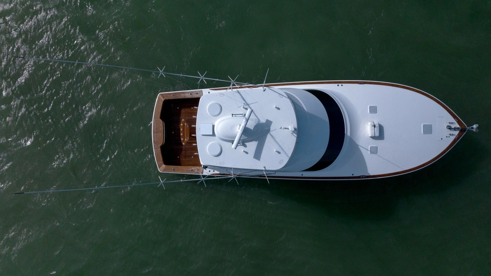 Aerial View of Flybridge and Deck