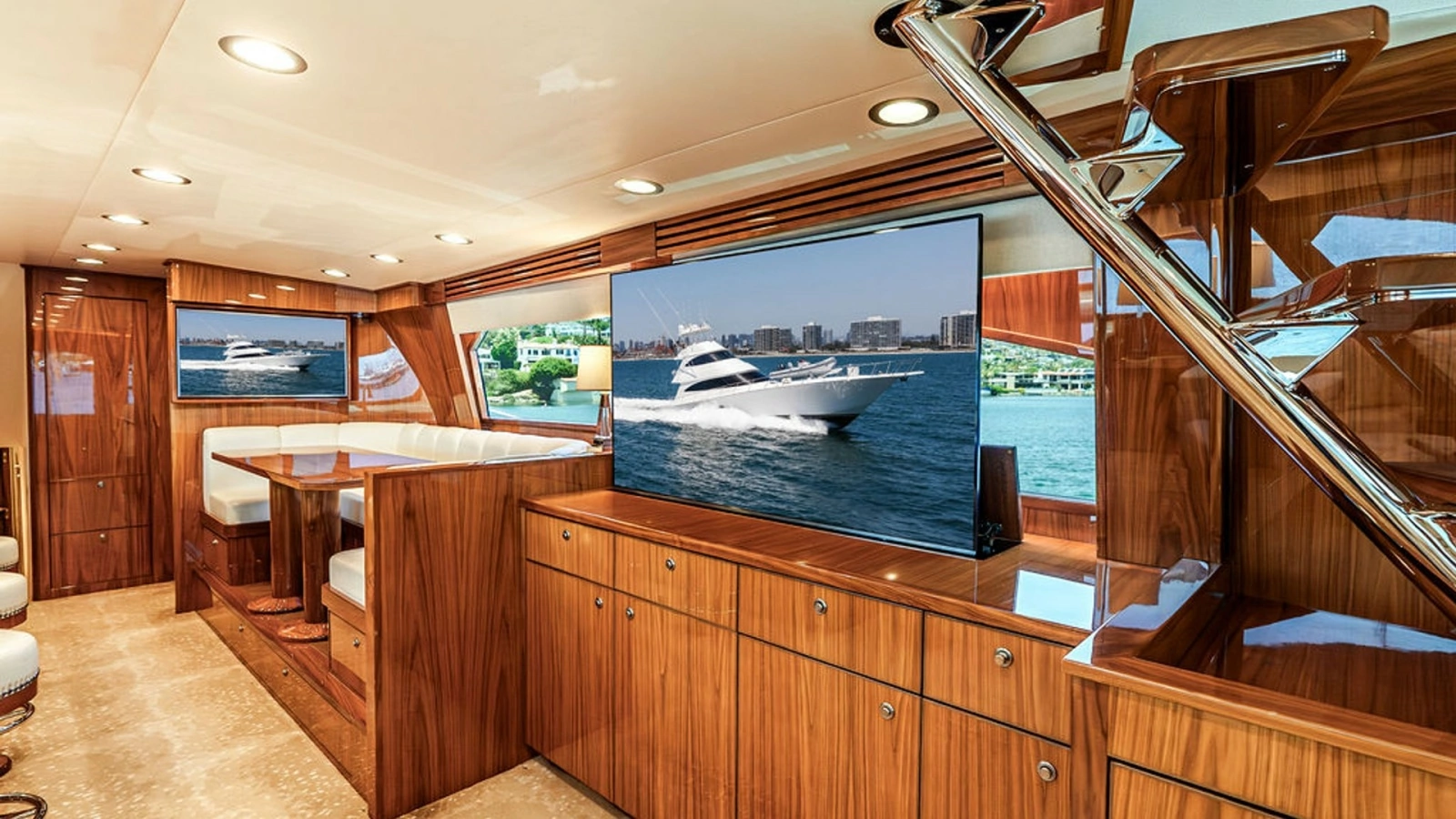 Luxurious Salon with Entertainment System