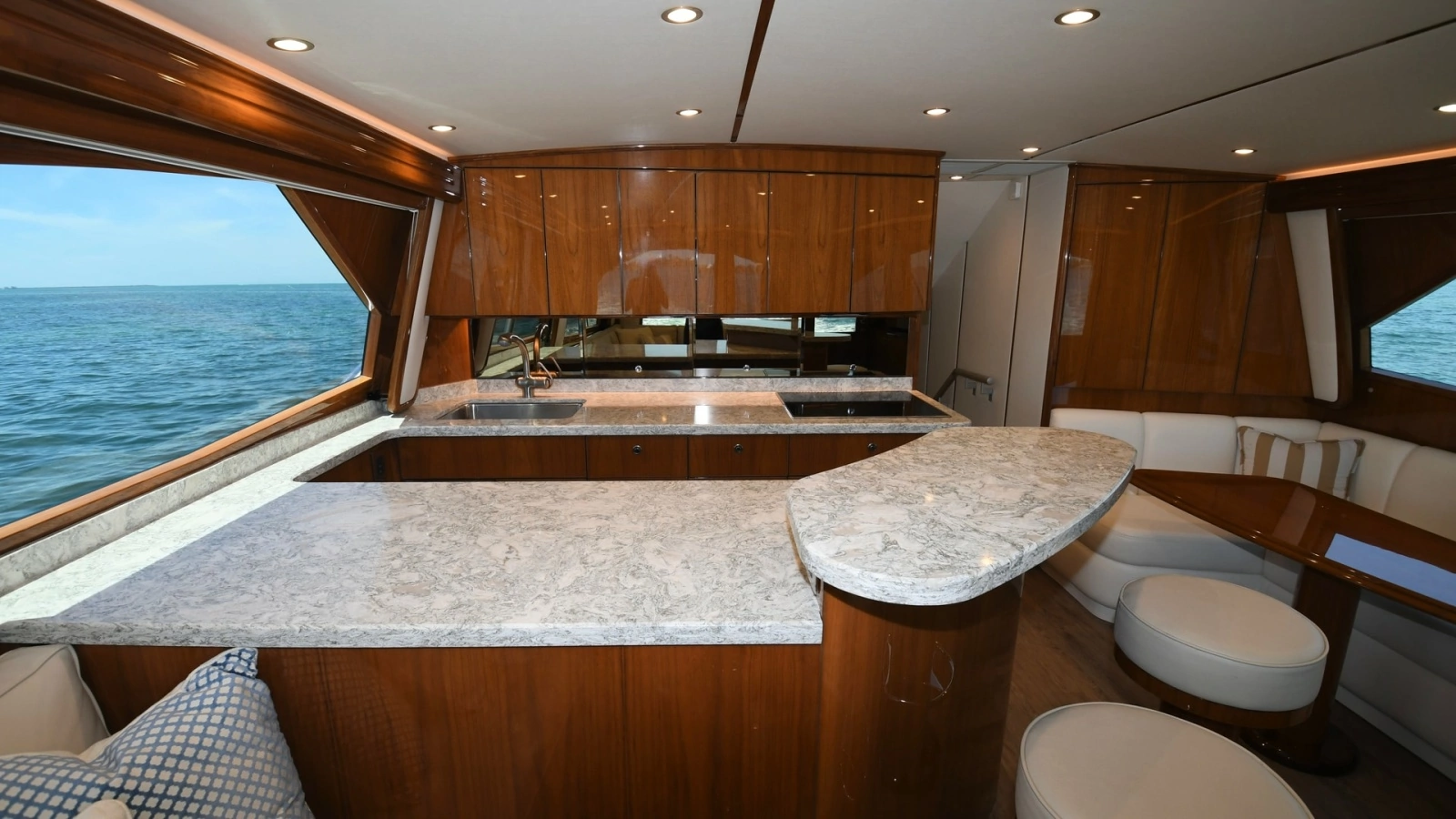 Galley and Dinette with Ocean View