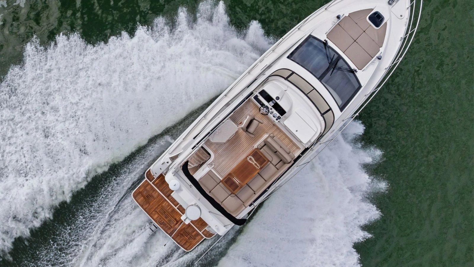 Aerial View of Flybridge and Deck