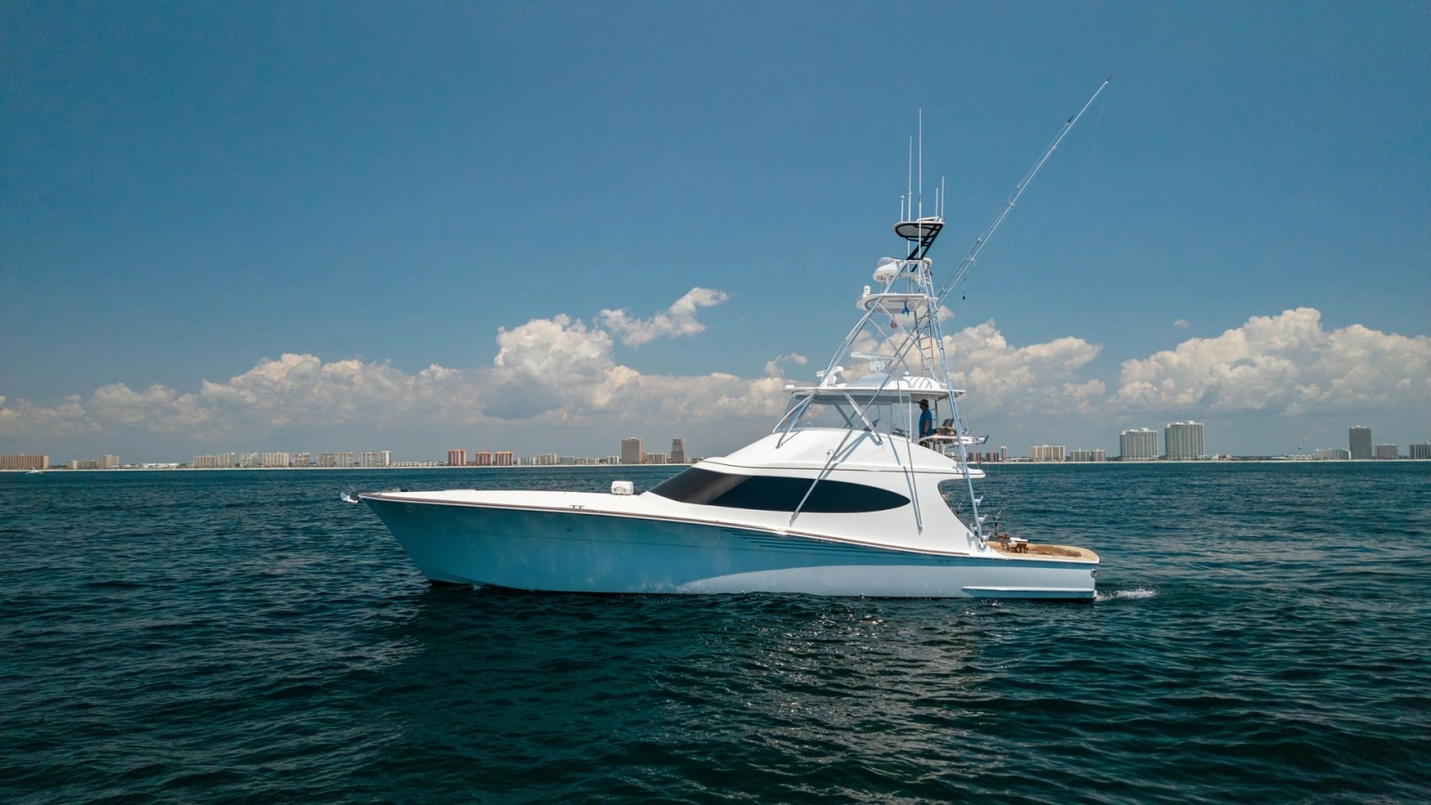 2021 65 Hatteras GT On the DL Port Profile
