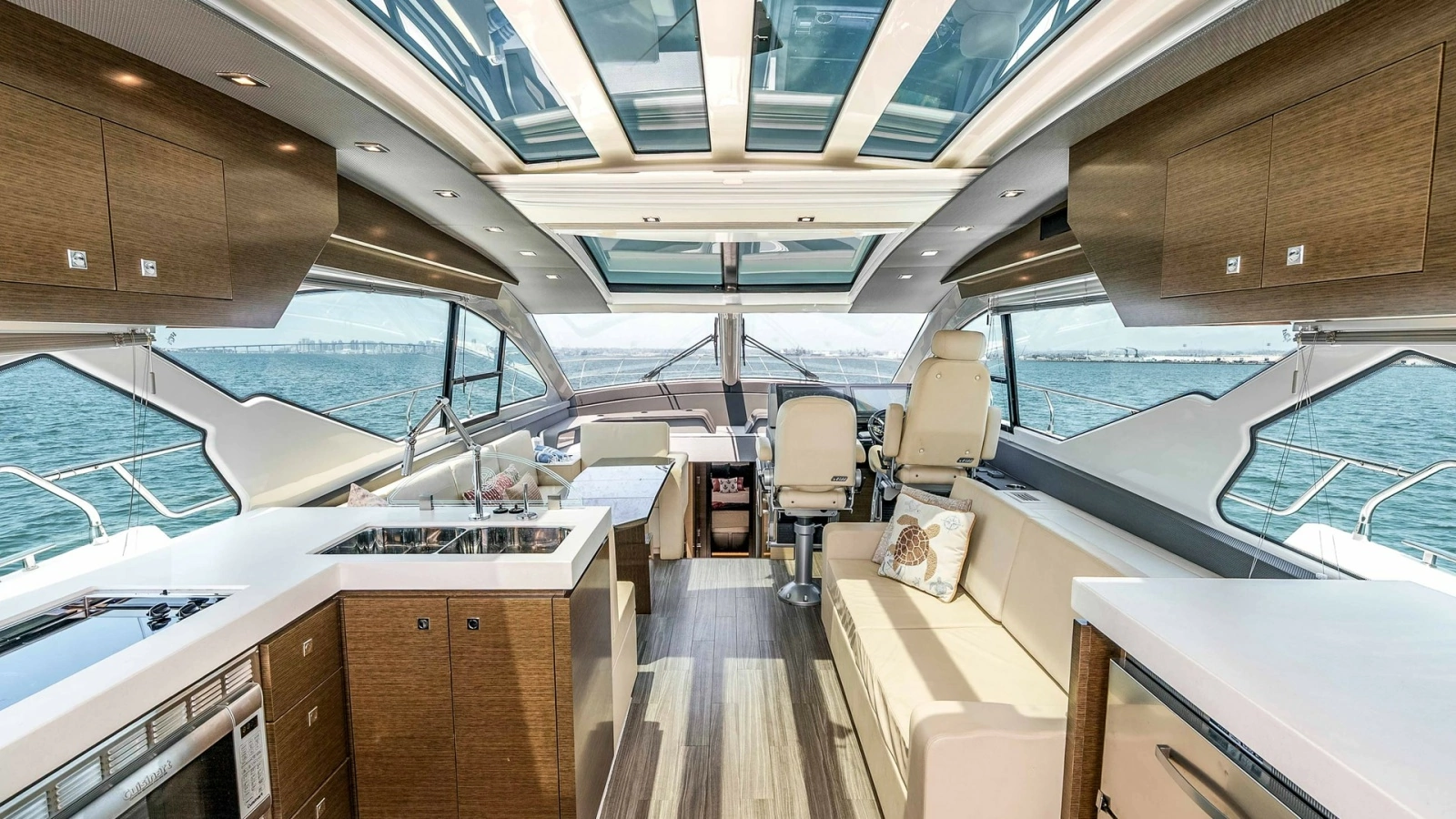 2017 Cruisers 60 Cantius 'Rising Star' - Spacious Interior Salon with Helm
