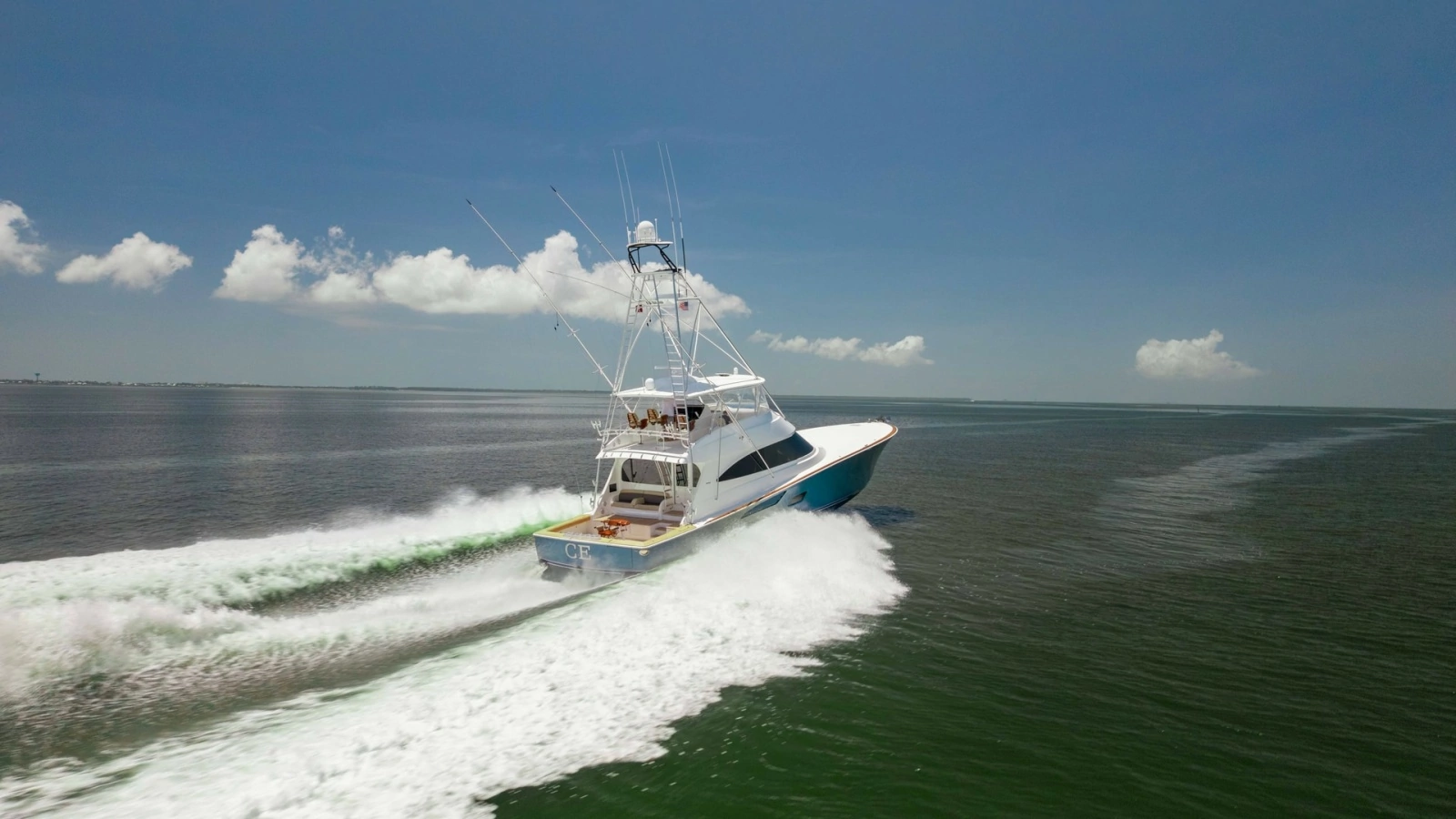 Aerial View of Viking 80 Underway