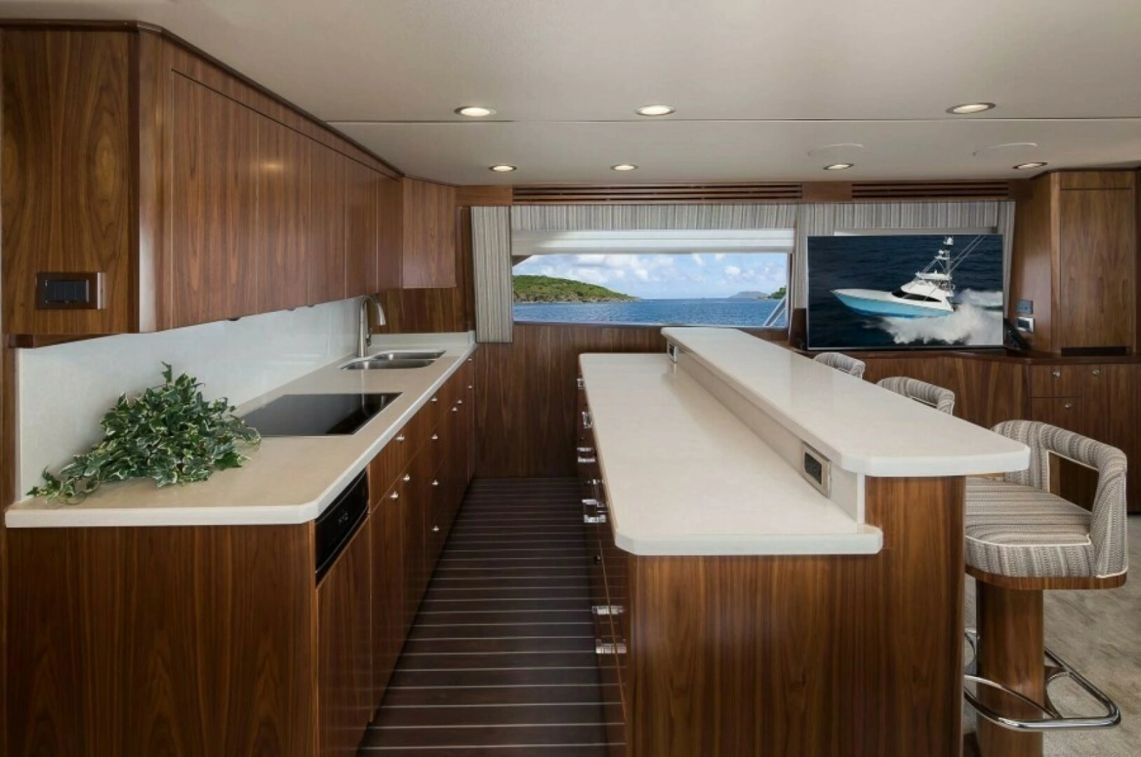New  68 Viking Yacht Convertible Galley
