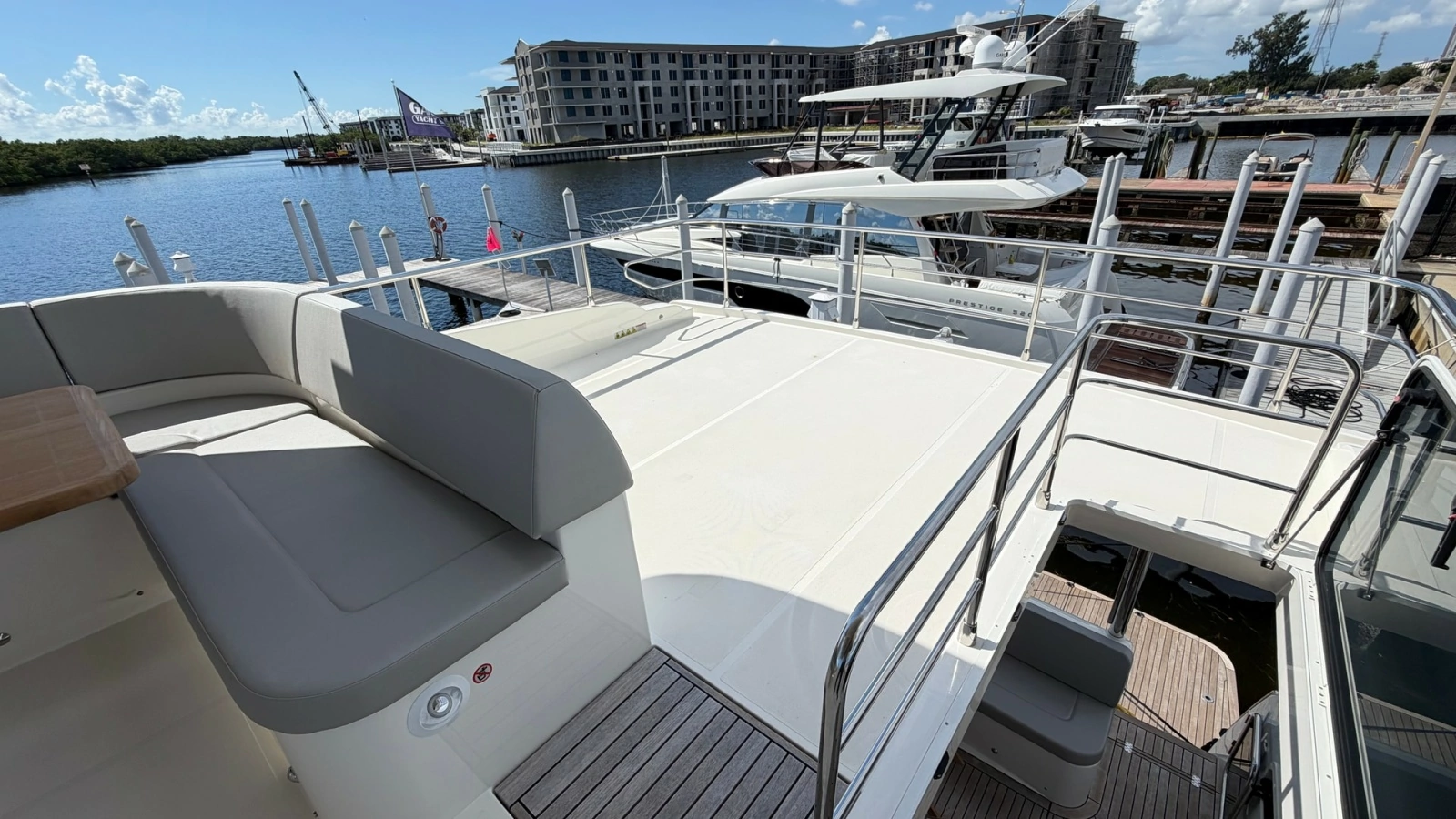 Spacious Flybridge Lounge Area