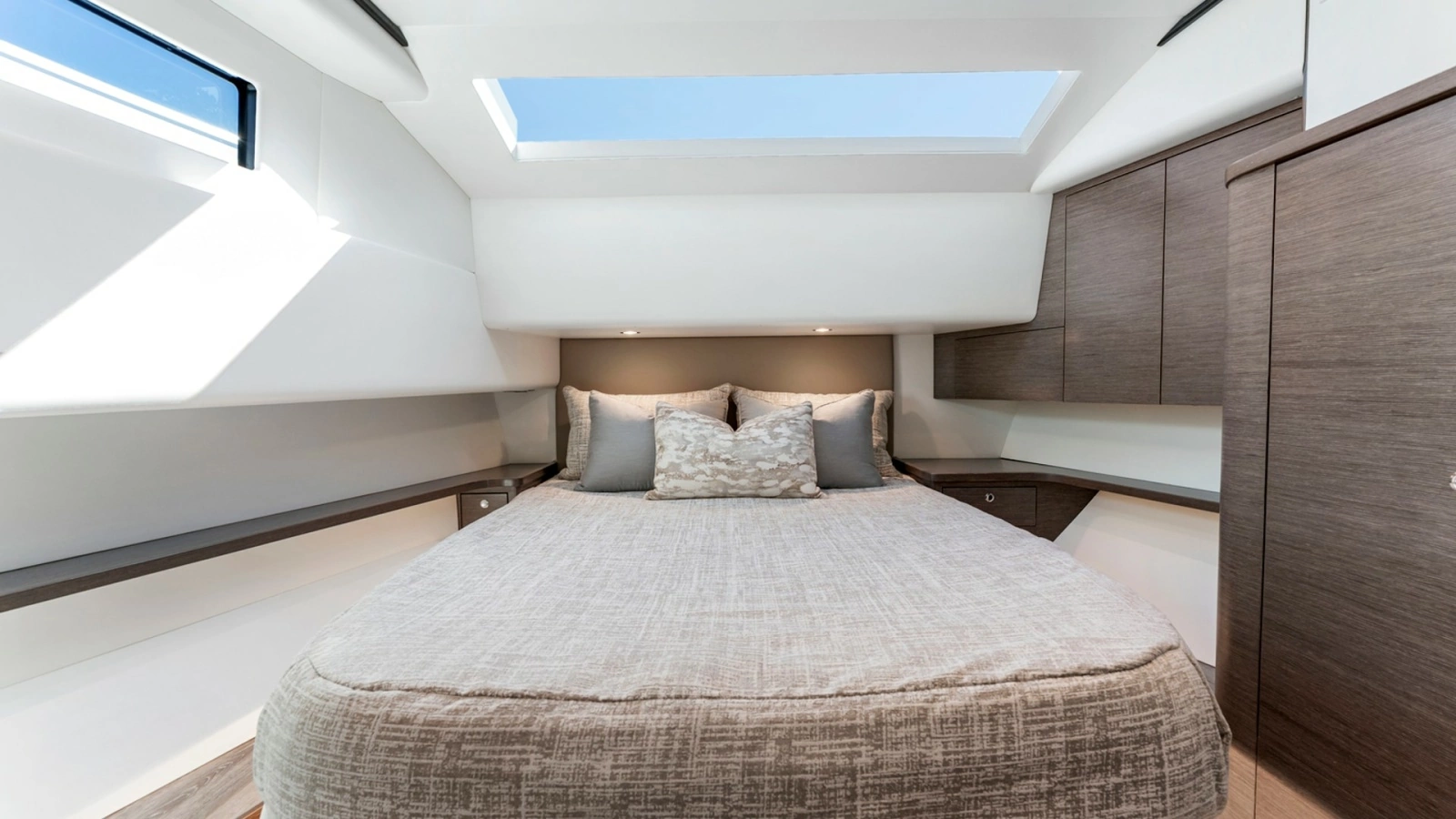 Luxurious Forward Stateroom Interior - Valhalla 55 Sport Yacht