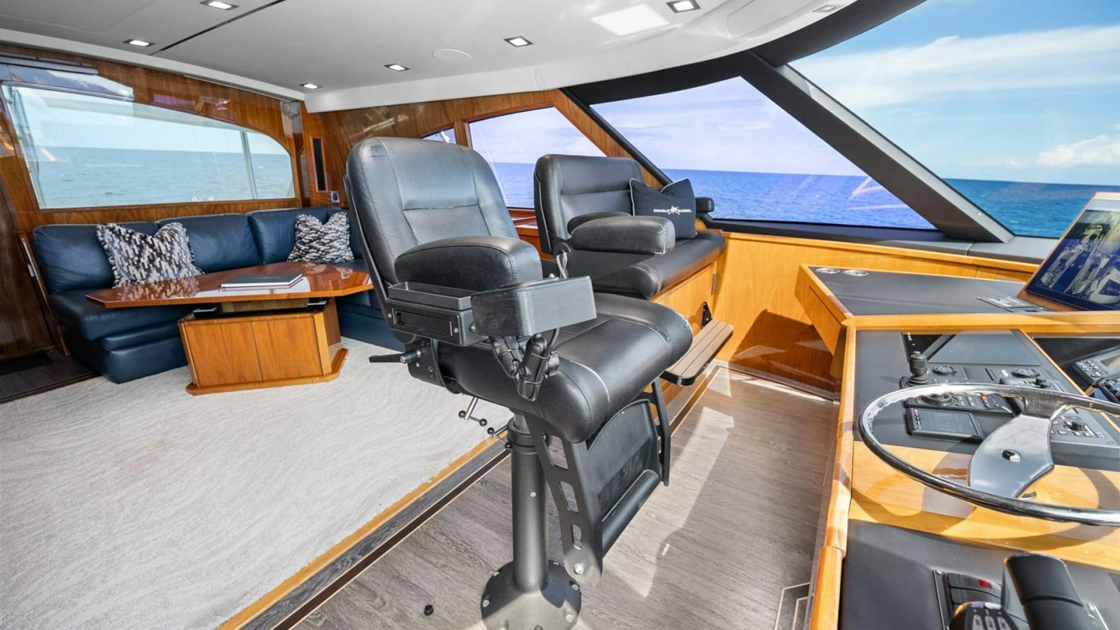 Enclosed Bridge Helm and Seating Area