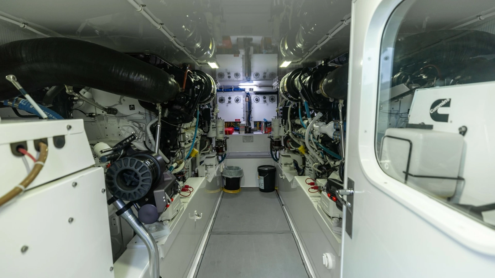 2021 65 Hatteras GT On the DL Engine Room (12)