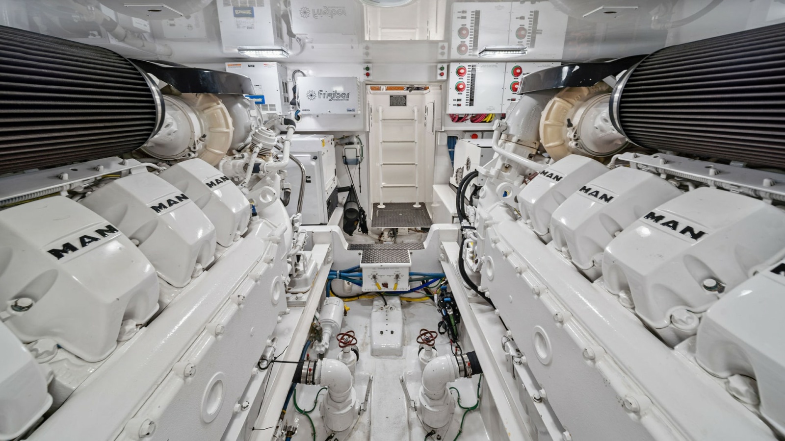 Engine Room with Twin MAN Engines