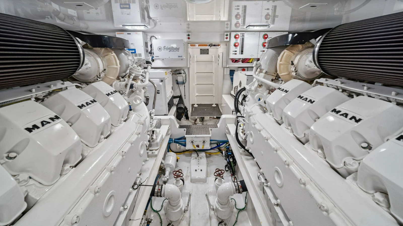 Engine Room with Twin MAN Engines