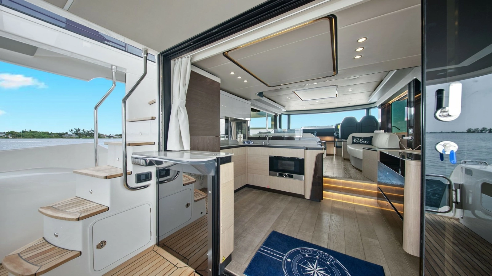 Open Salon with Galley View