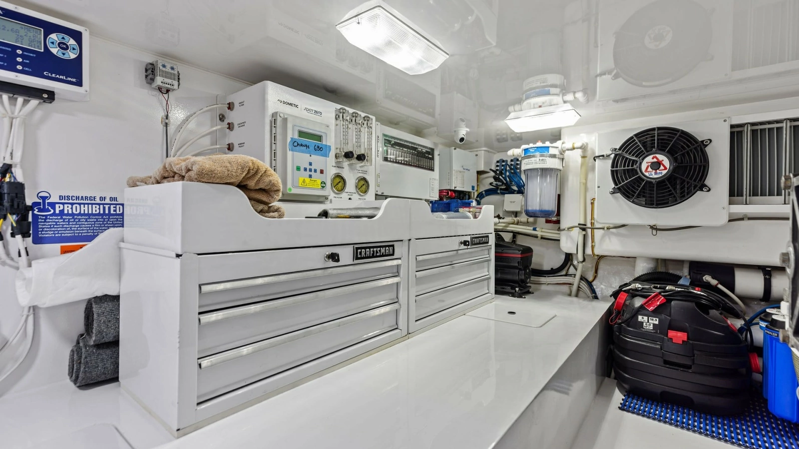 Engine Room with Tool Storage