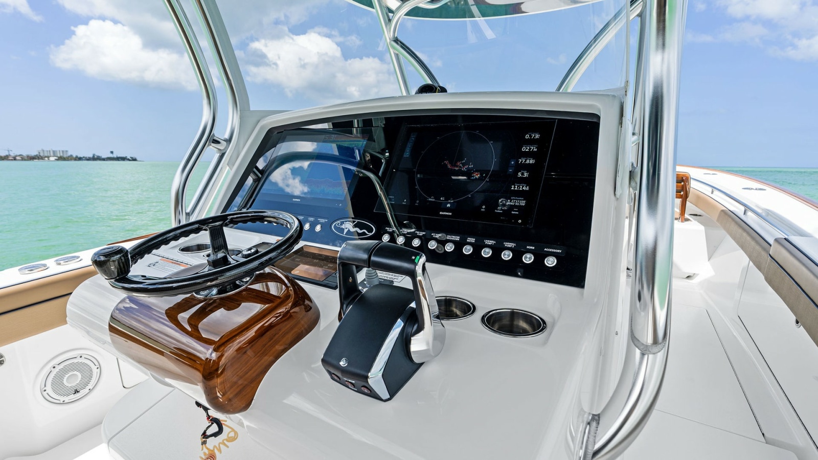 Helm Station with Electronics Display