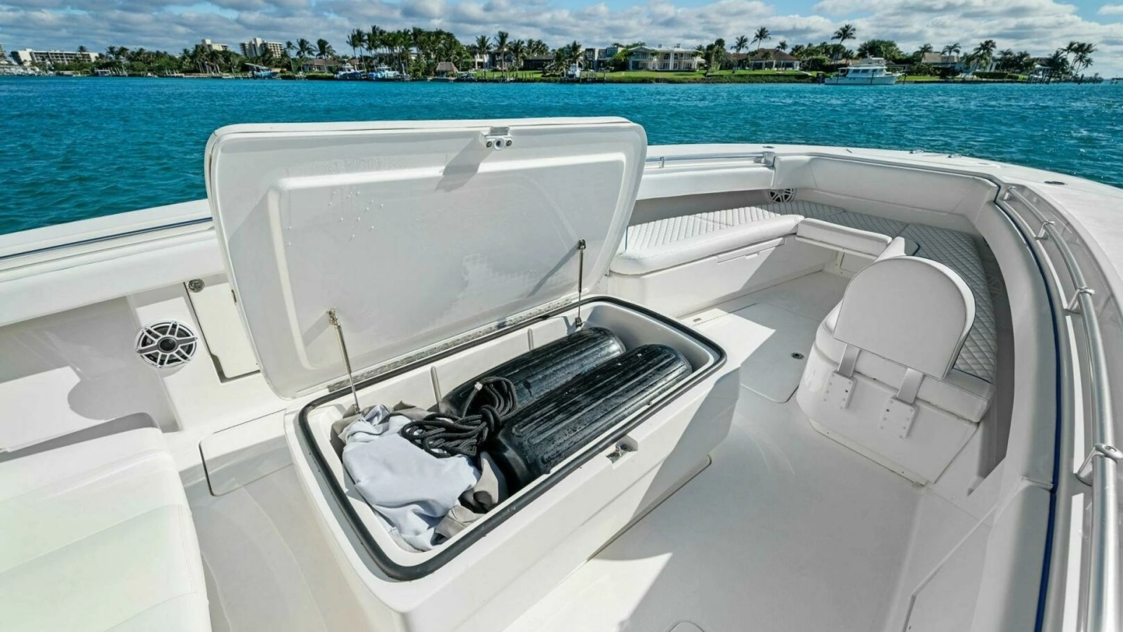Forward Deck with Storage Compartment