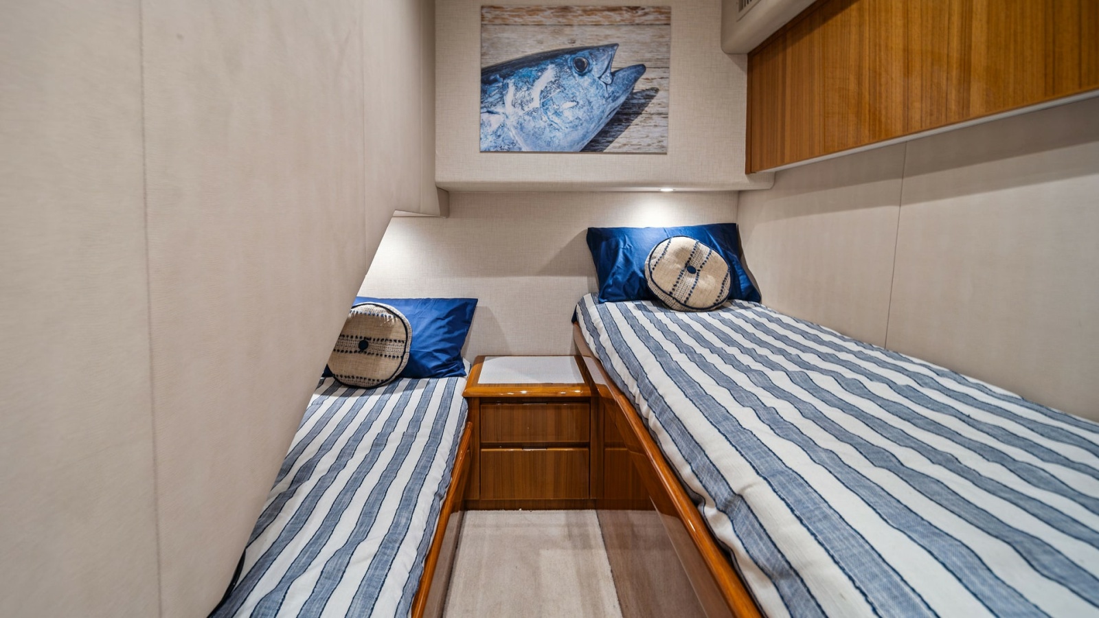 Twin Guest Stateroom with Artful Decor