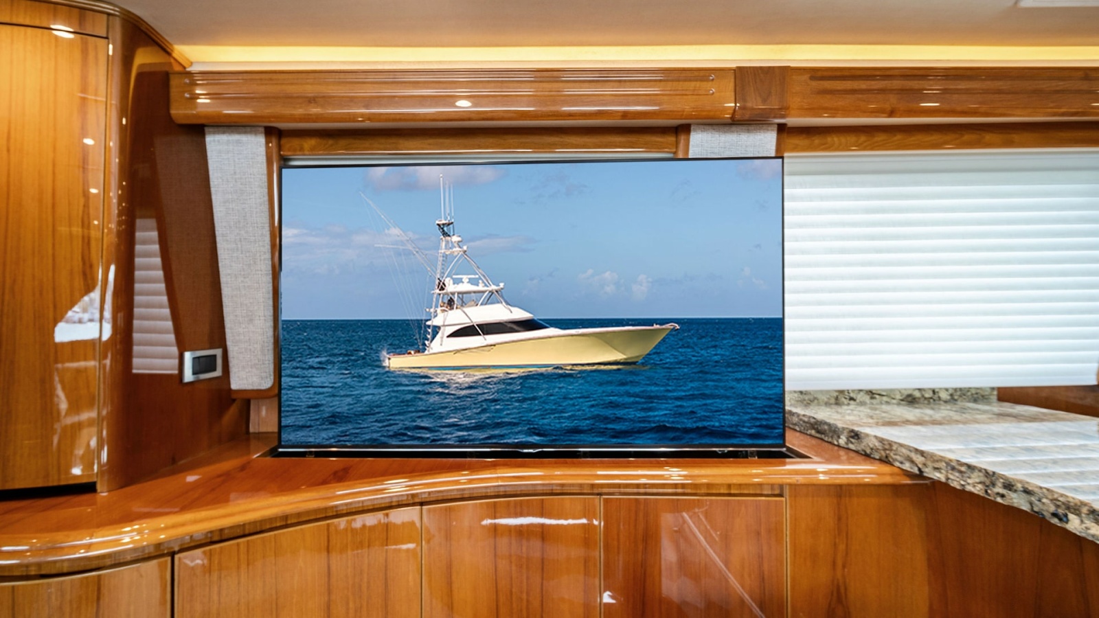 Salon Entertainment Center with TV Display