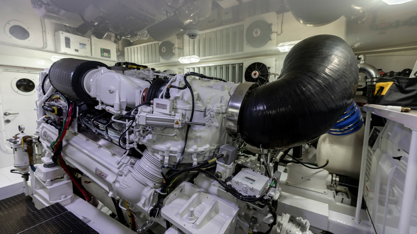 Engine Room with Twin Diesel Engines