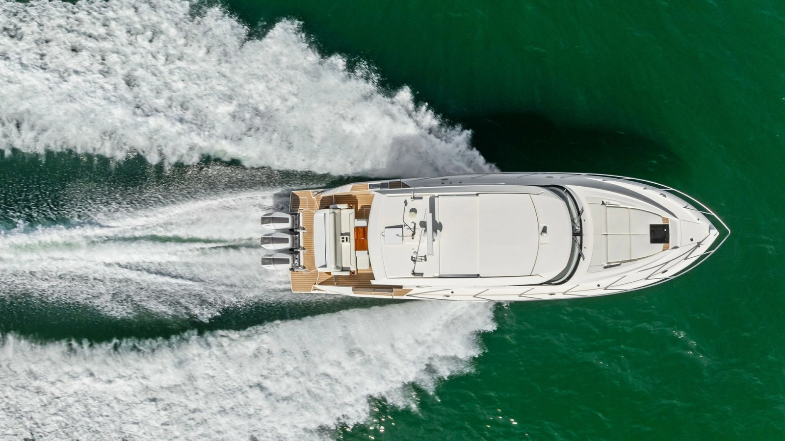Aerial View of Tiara 48LE in Motion