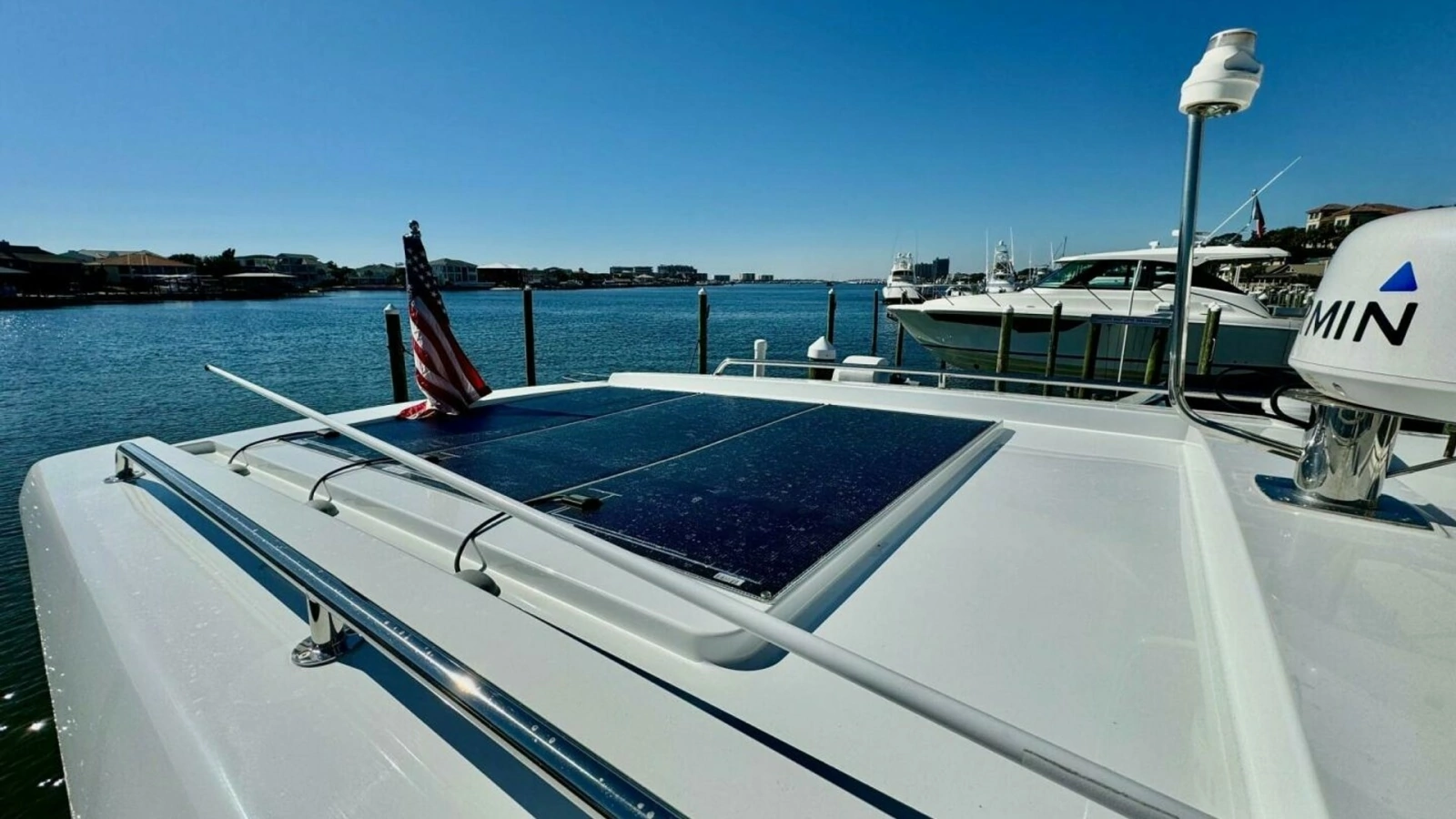Flybridge with Solar Panels