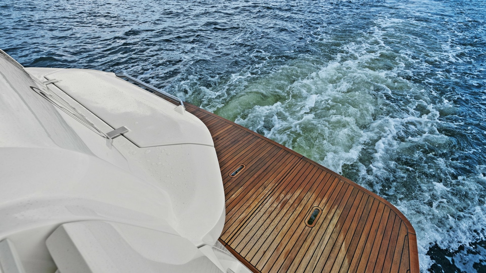 Spacious Teak Swim Platform