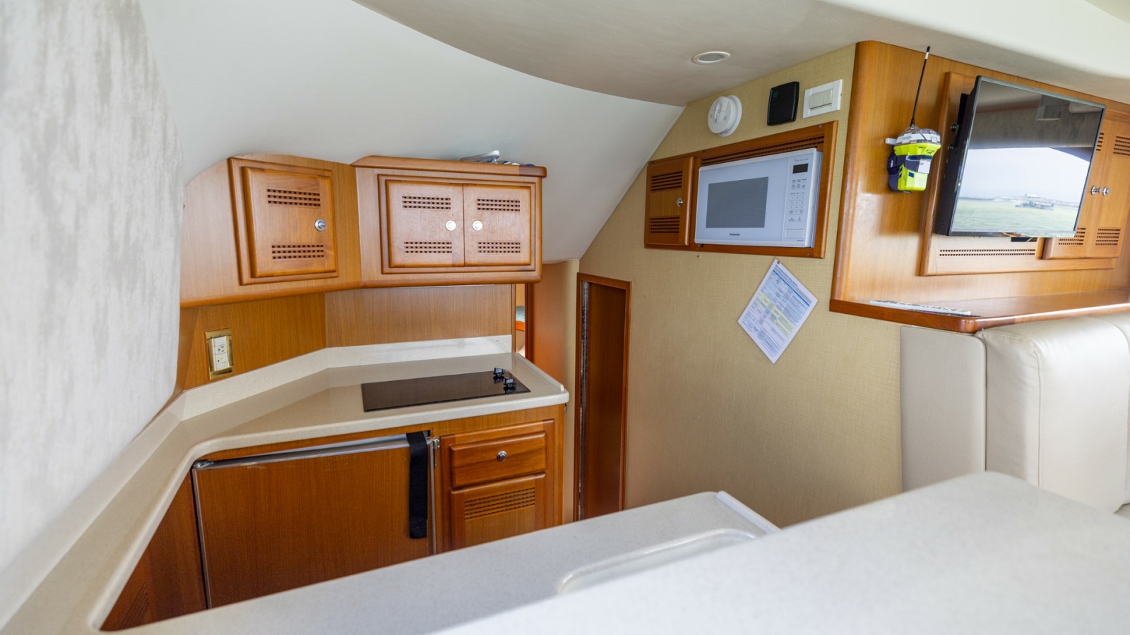 Galley with Wood Cabinetry