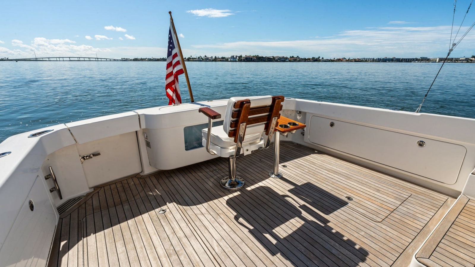 Spacious Aft Deck with Fishing Chair