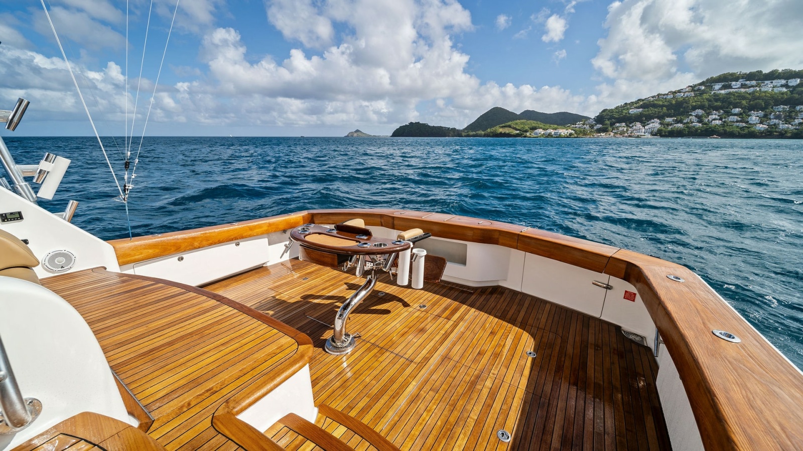 Spacious Teak Cockpit with Scenic View