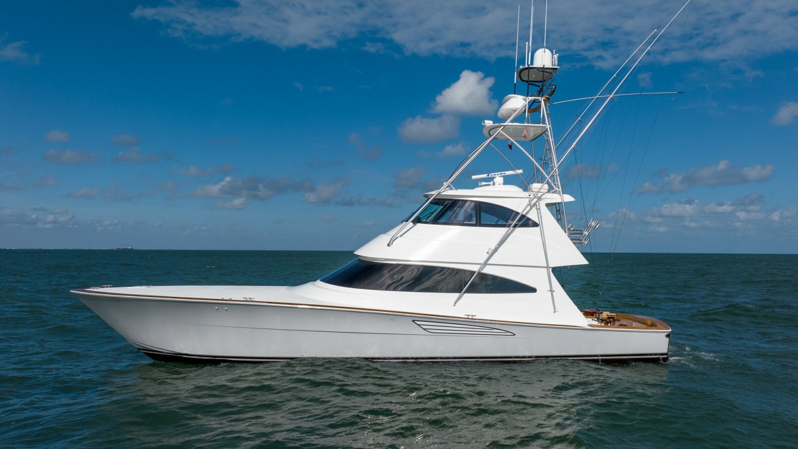 Side Profile of Viking 68 Enclosed Bridge