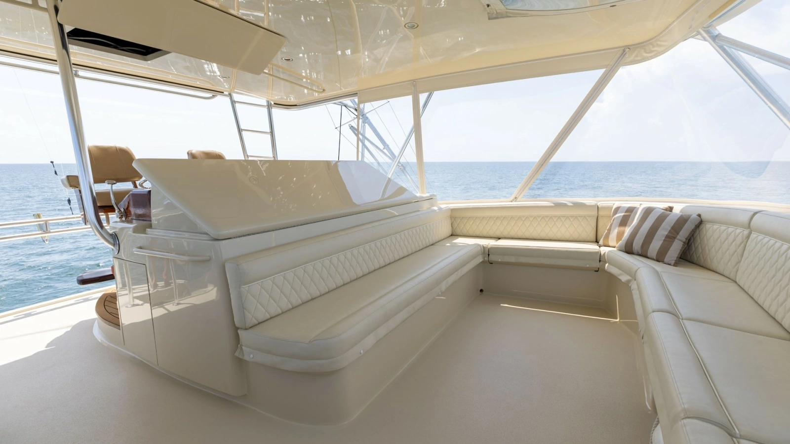 2007 Hatteras 68 Convertible- KEMOSABE- Flybridge Seating