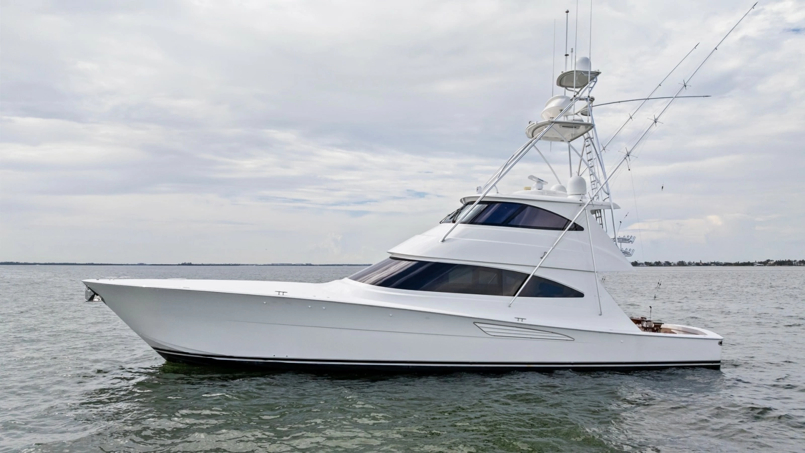 Side Profile of Viking 72 Enclosed Bridge